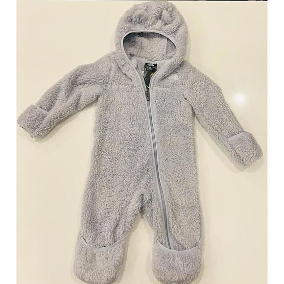 THE NORTH FACE Baby Bear One-Piece Bunting Teddy Grey Size 3-6 Months